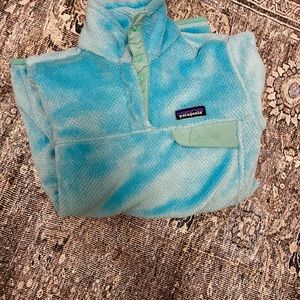 Patagonia retool fleece size small Cuban Blue aqua and mint